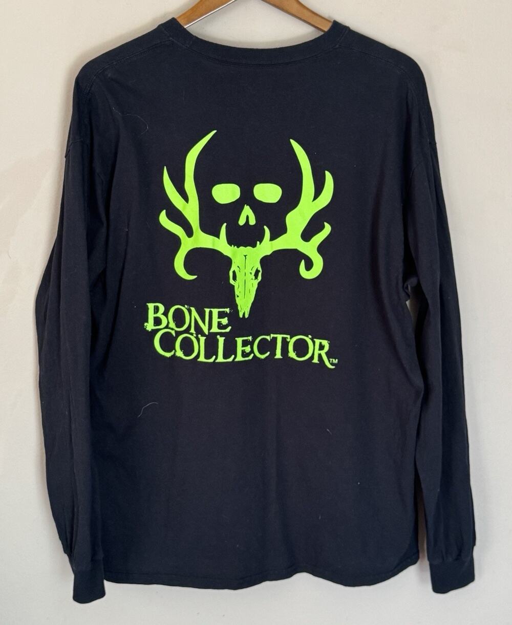 Bone Collector Black Preshrunk Cotton Graphic Antler T-Shirt XL